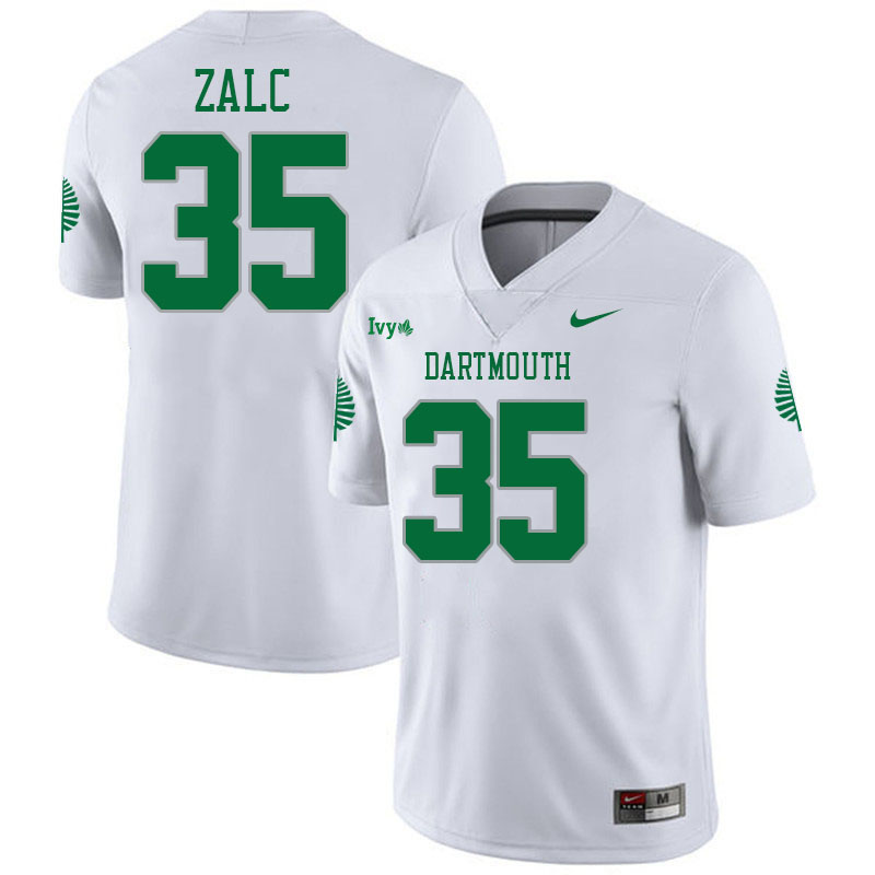 Dartmouth Big Green #35 Owen Zalc College Football Jerseys,Uniforms Stitched-White